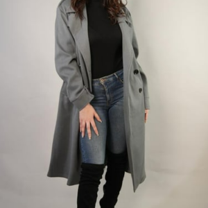 Manteau cachemir col large